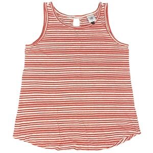 Cabi red/orange and white Stripe‎ Spirit Tank Top Small nautical basics cotton